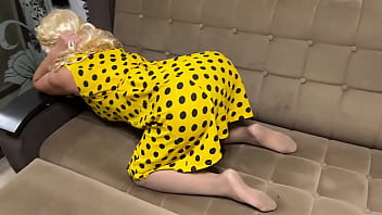 Stepmom put her stepson's dick in her mouth and offered