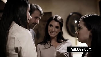 Perv step parents fucking with their step daughter on their