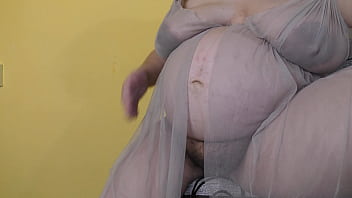 Pregnant MILF wife become very horny and start masturbate her