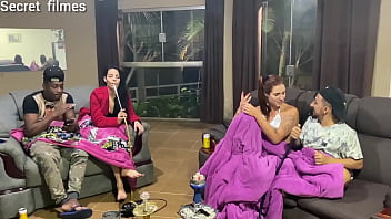 Couple fuck their friend's wife while he went to