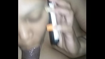 Thot suckin dick talkin on phone to boyfriend