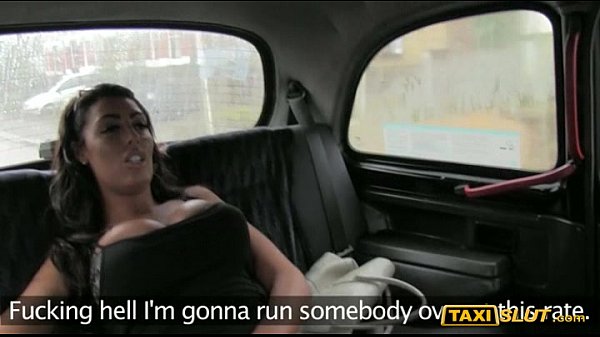 Huge juggs Ava drilled with the driver at the backseat