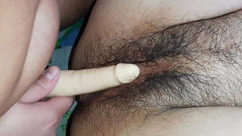 She masturbates my clit with a cock and fucks me