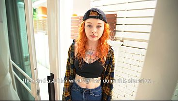 Punished the courier for being late and fucked her right