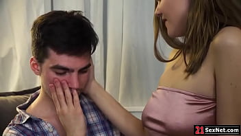 Guy licks then ass fucks russian teen gf