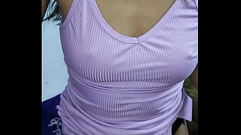 Petite young woman loses a bet against her best friend