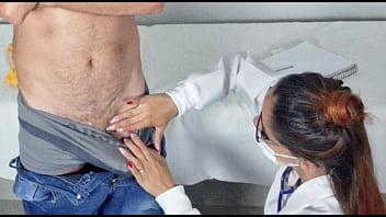 Doctor takes admission exam and gets horny from blowjob!