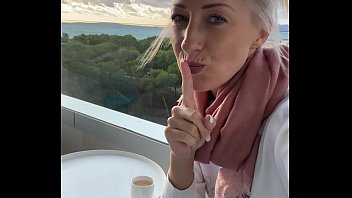 I fingered myself to orgasm on a public hotel balcony