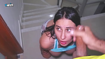 Sex on the stairs of the building