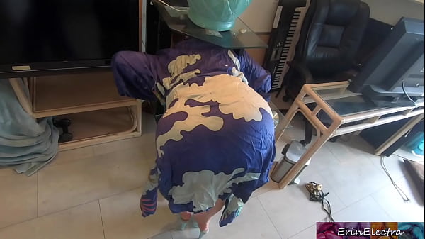 Stepmom gets stuck while sneaking out and fucks stepson to