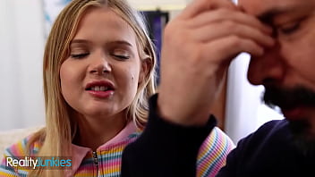 REALITYJUNKIES - Slutty Stepdaughter Gets Folded Like A Pretzel By