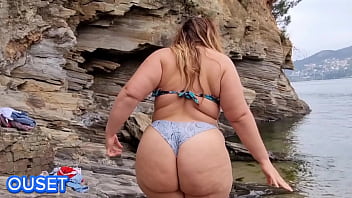 HUGE ASS STEPMOTHER HAS PUBLIC SEX ON THE BEACH