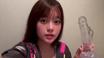 I came with a transparent extra thick dildo while no