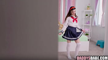 Stepdad spying then fucking teen stepdaughter