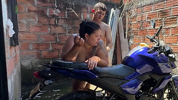 My neighbor helps me wash up and then he fucks