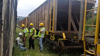 The workers went hard at lunchtime, they fucked their passive