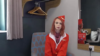 DarkMinxx -Petite British Air Hostess Recruits Three BBCs