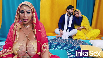 Chudai - Busty Indian Stepmother Fucks Her Stepdaughter's Boyfriend and