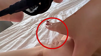 Virgin girl first time masturbating at her parents' house! POV