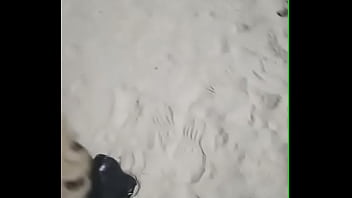 I was walking along the beach at dawn, I met