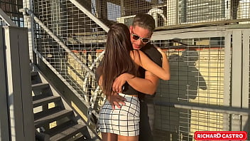 Talking on the phone with my wife while eating her