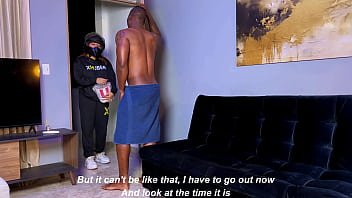 Horny Colombian delivery girl is late with order so she