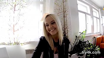 Pretty teenie sucks penis in pov and gets tight vagina