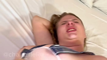 Stepfather fucks stepdaughter and cums inside her in the cabin