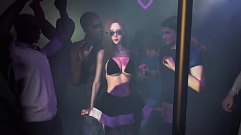 Fucked hot pussy at the club l Group sex 3D