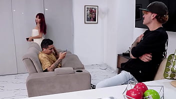 My stepbrother's friend has a huge cock, can he fit