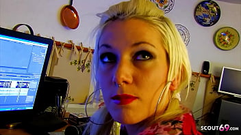 Sexy blonde inked Teen Milky watch his own Anal Porn