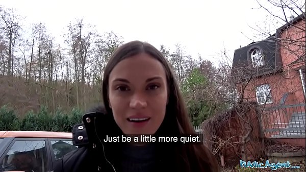 Public Agent tight body tourist fucked in folks basement while