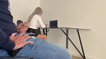 My boss calls me and I jerk off in front