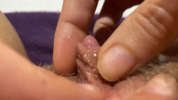 Huge clit jerking orgasm extreme closeup