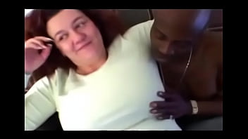 BBW Grandma Anal with BBC Condom to Bare - Interracial