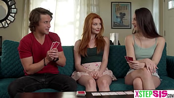 Stepsister Lacy Lenneon and teen friend Liz Jordan play strip