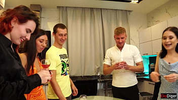 Students Celebrate New Years Eve At Party And Fuck Group