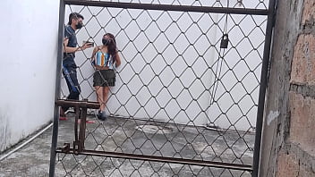 Boyfriends meet to have a conversation and the girlfriend shows