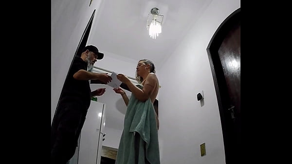 Playing naked in front of the delivery guy while my