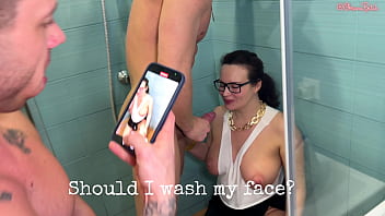 Hot Mummy is fucked and pissed on by two big