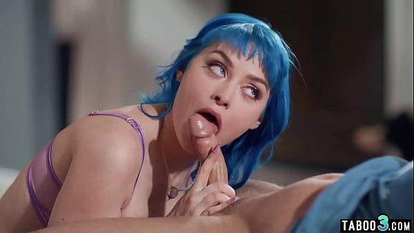 Angry blue haired busty slut Jewelz Blu testing her horny