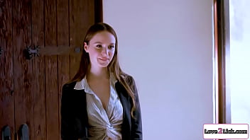 Brunette fingers gf pussy in anniversary