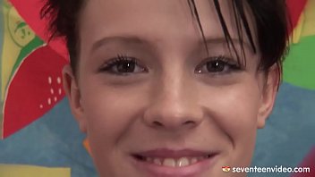 Gorgeous busty and skinny teen Hika oiled up and fucked