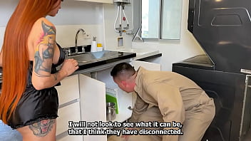 All plumbers have big dicks, so you have to take