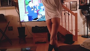 Amateur Teen Rides My Dick in Socks and gets Cum