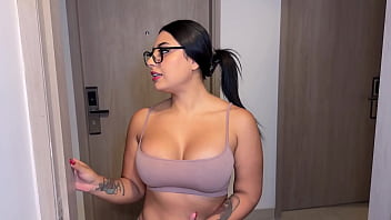 Slutty neighbor wanted cock and comes to my apartment with