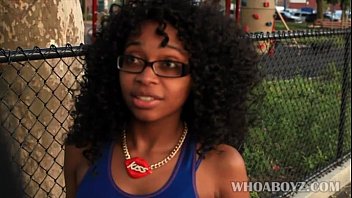 Whoaboyz - black teen girl playing with a big black