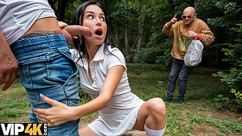 VIP4K. Past due? This naughty brunette knows how to solve