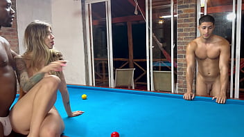 I bet in pool and get fucked by two big