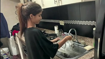 Playful horny stepsister likes to ride on my big cock